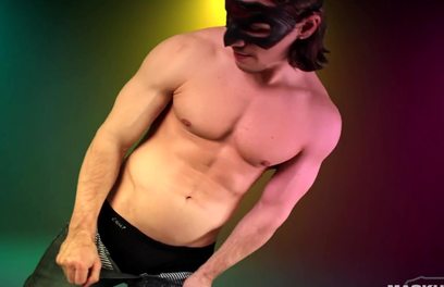 Long Haired Hunk Strips & Reveals Huge Uncut Cock