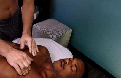 Michael Pounds & Blows Andrian at the Spa