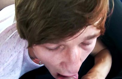 CZECH HUNTER 459 - Emo Twink Strokes & Sucks a Cock in the Car